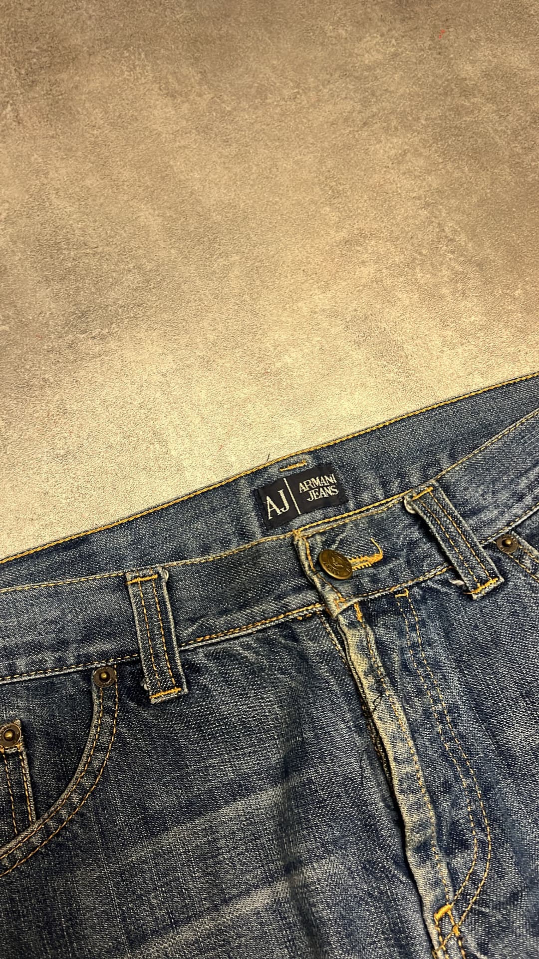 Giorgio Armani Big Print Jeans Blue — 4