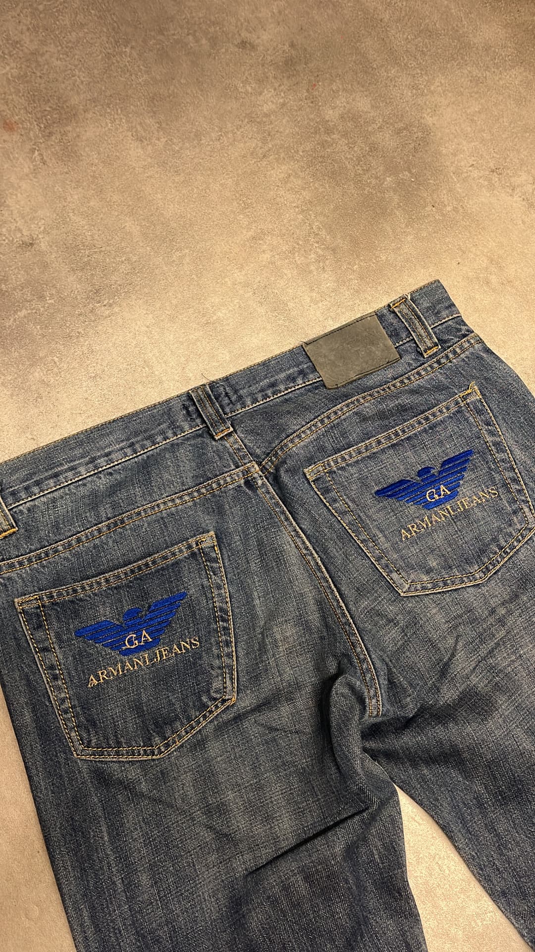 Giorgio Armani Big Print Jeans Blue — 7