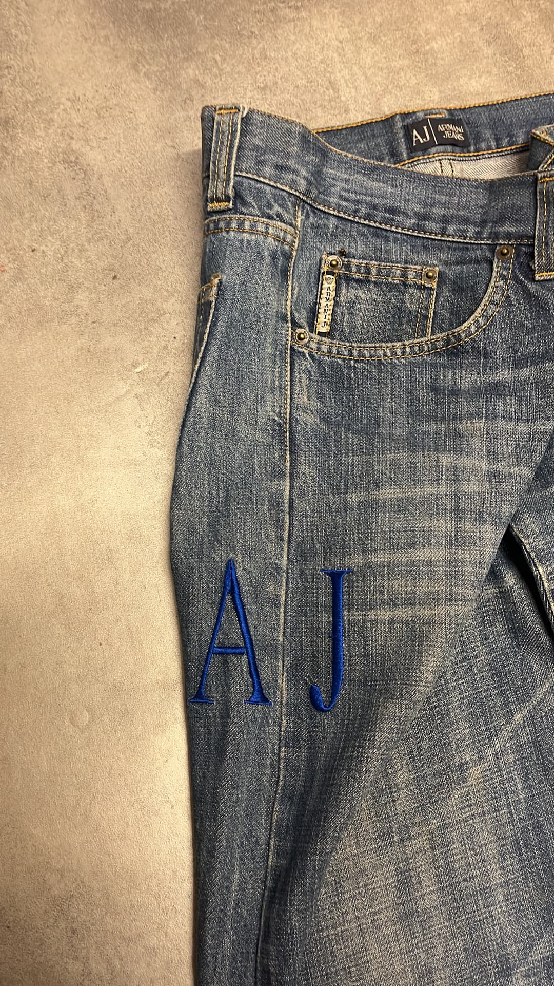 Giorgio Armani Big Print Jeans Blue — 5