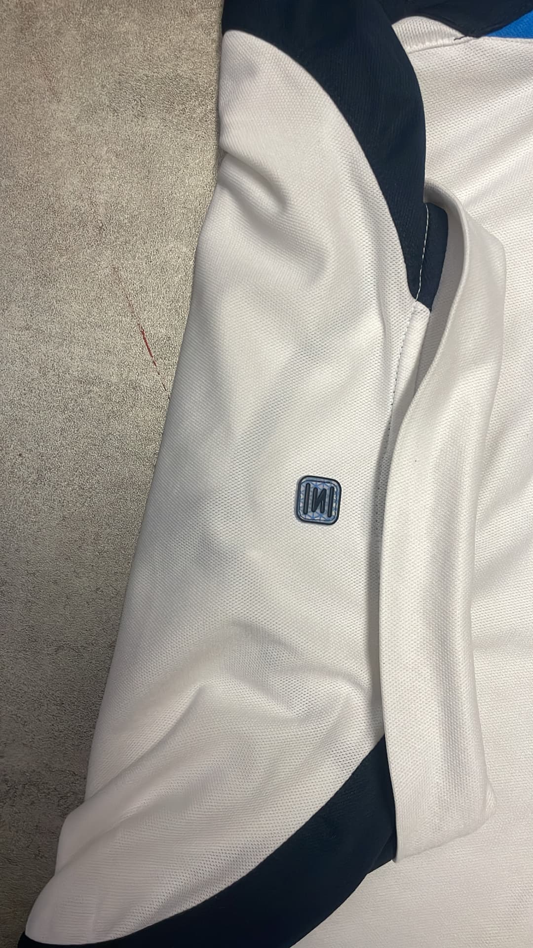 Nike Shox Poloshirt White/Navy — 4