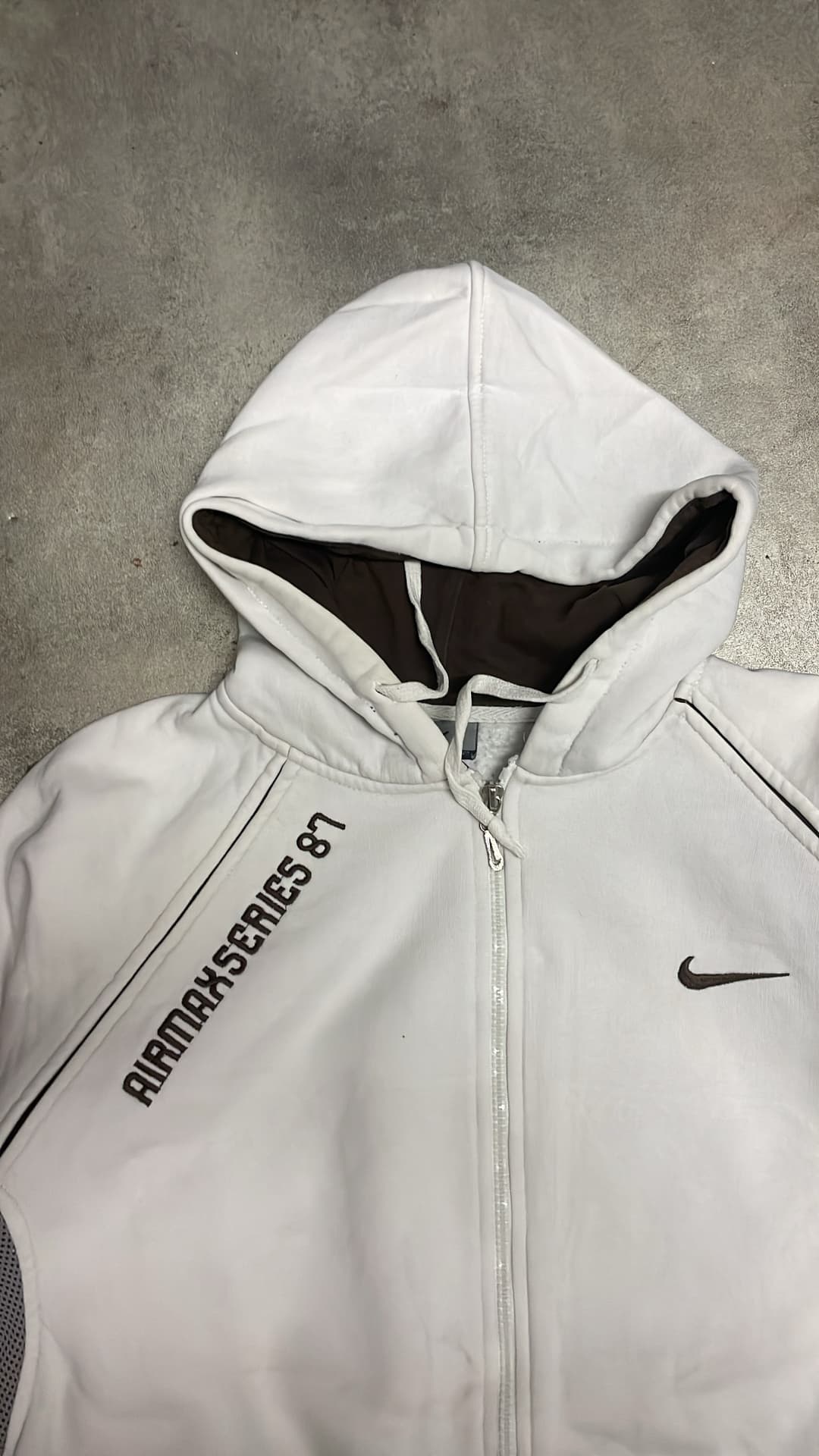 Nike Airmax 87 Zip-Up White/Brown — 3