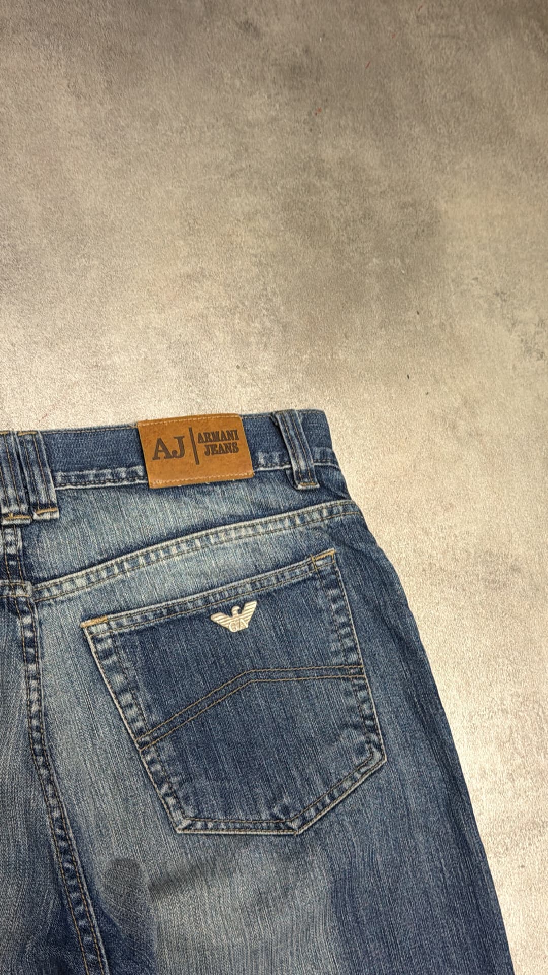 Armani Big Print Jeans Blue — 5