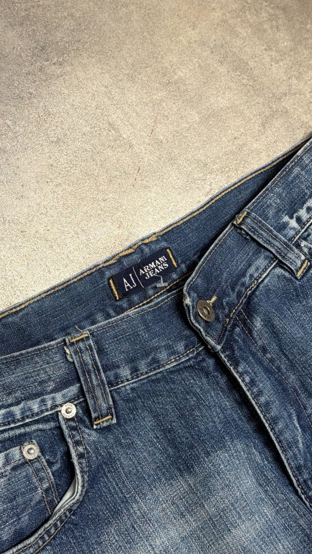 Armani Big Print Jeans Blue — 6
