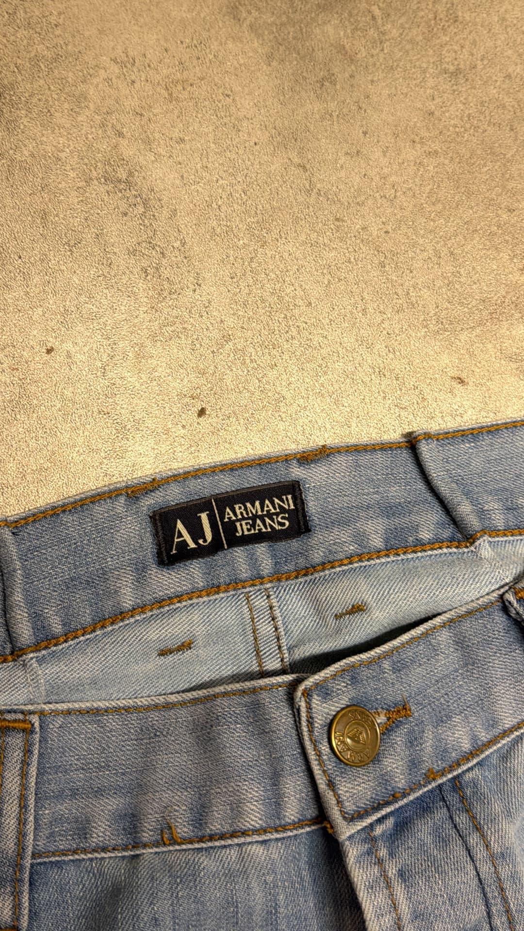 Armani Big Print Jeans Light Blue — 7