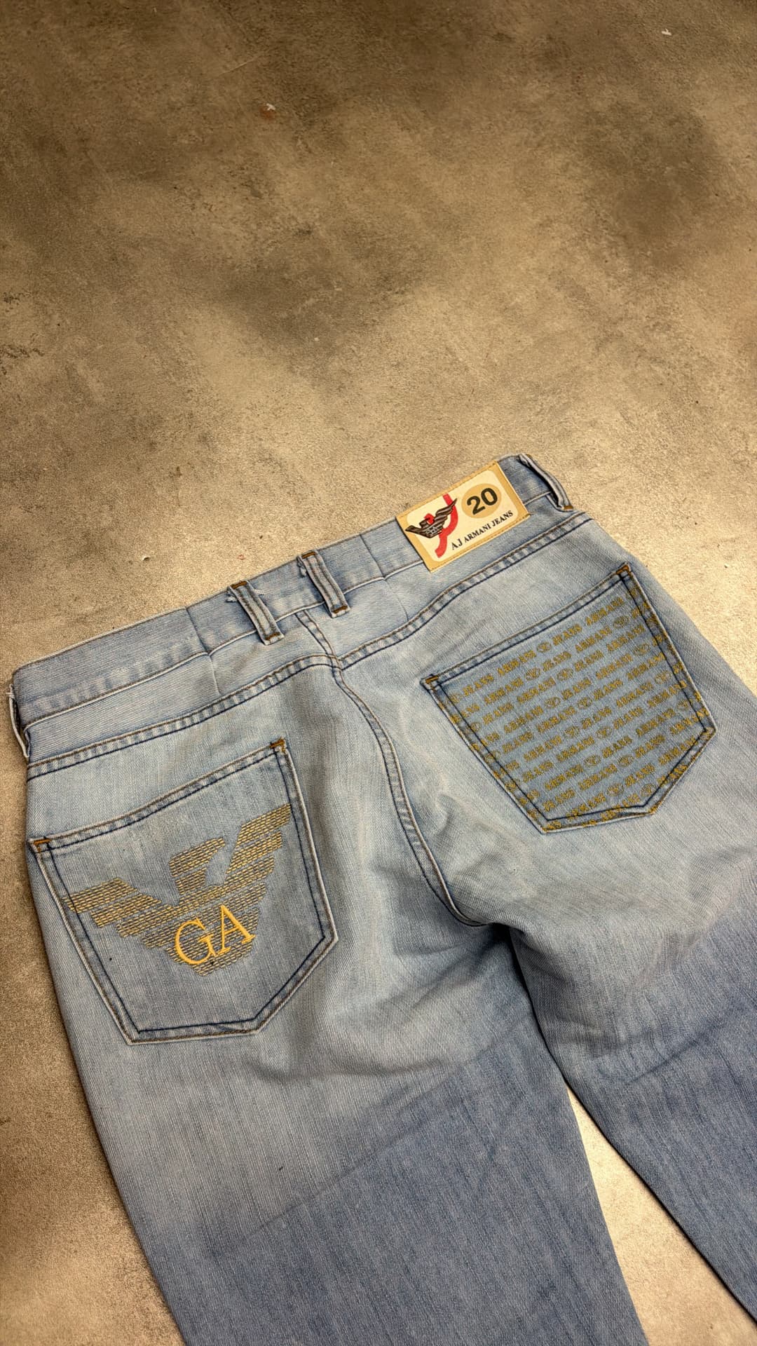 Armani Big Print Jeans Light Blue — 6