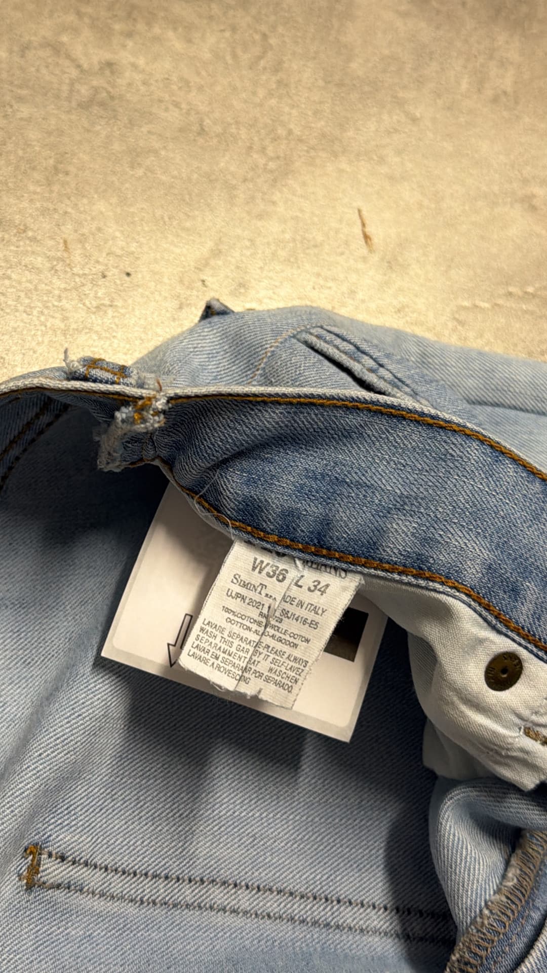 Armani Big Print Jeans Light Blue — 8