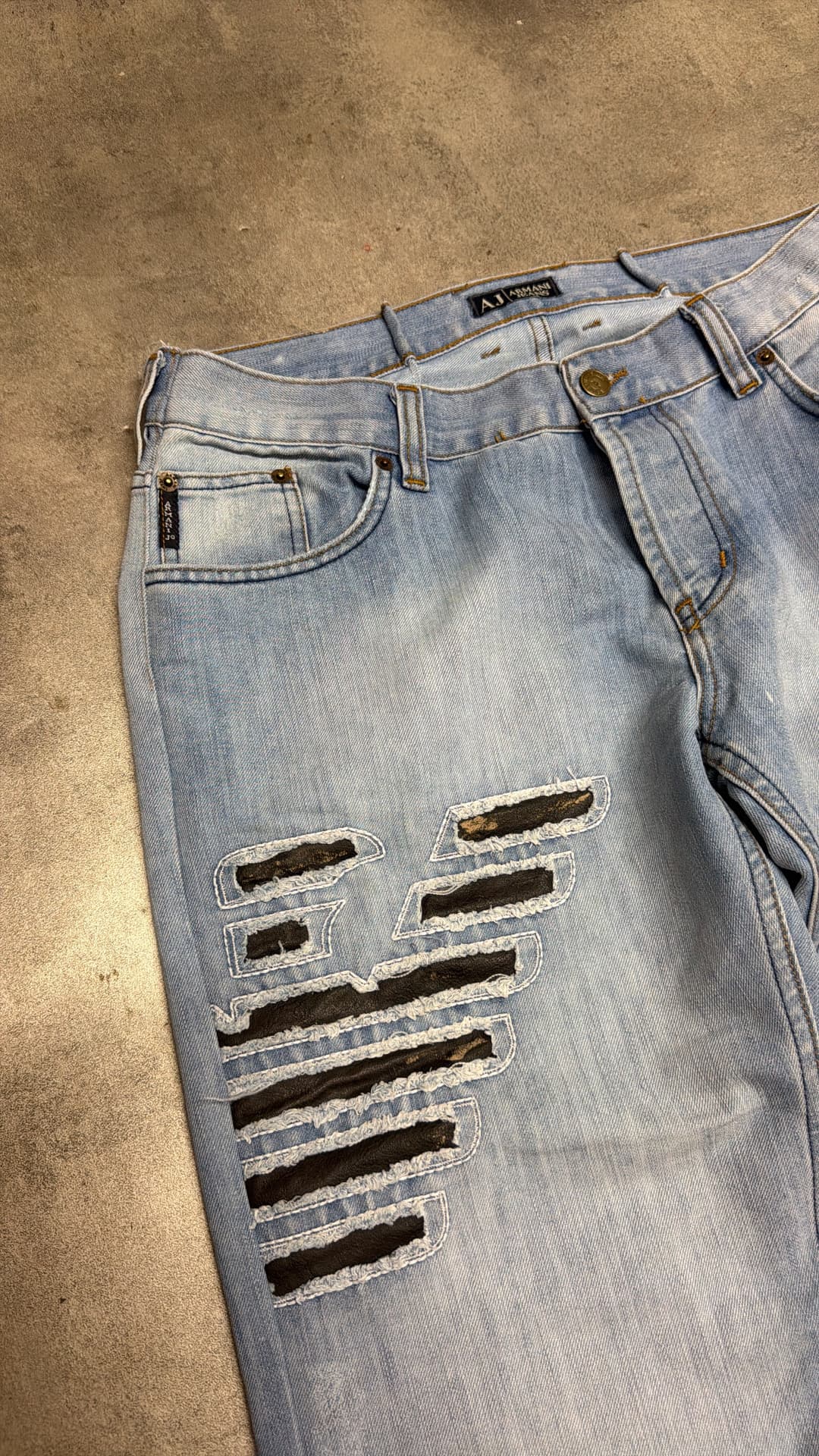 Armani Big Print Jeans Light Blue — 3