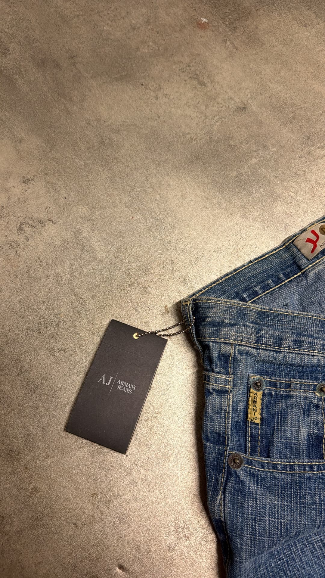 Armani Big Print Jeans Blue — 9