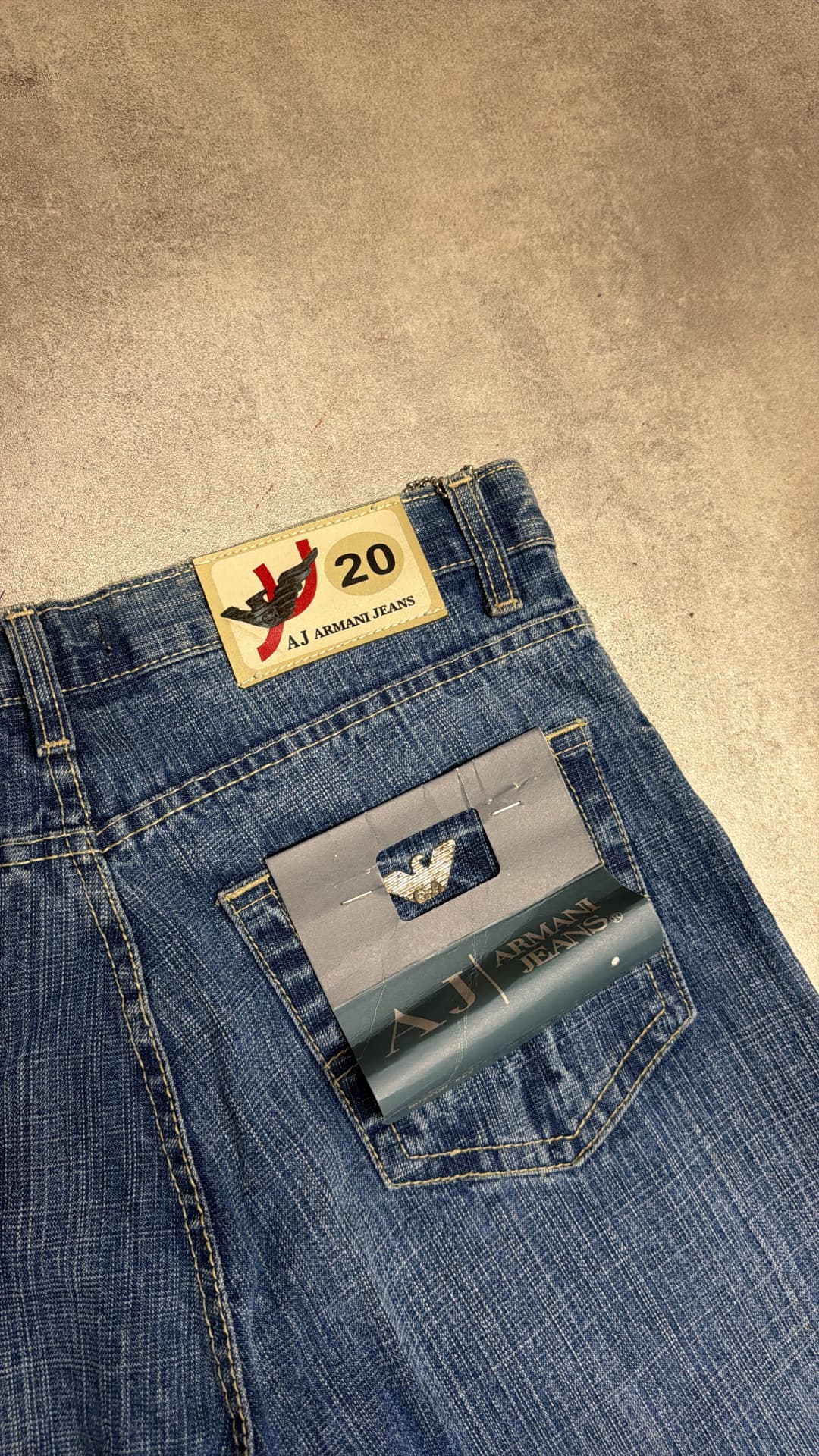 Armani Big Print Jeans Blue — 6