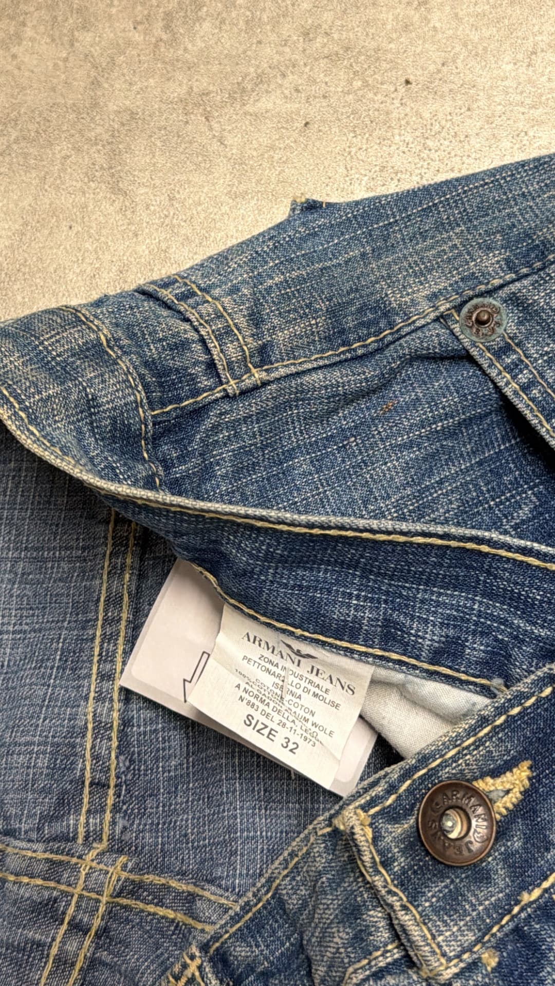 Armani Big Print Jeans Blue — 8