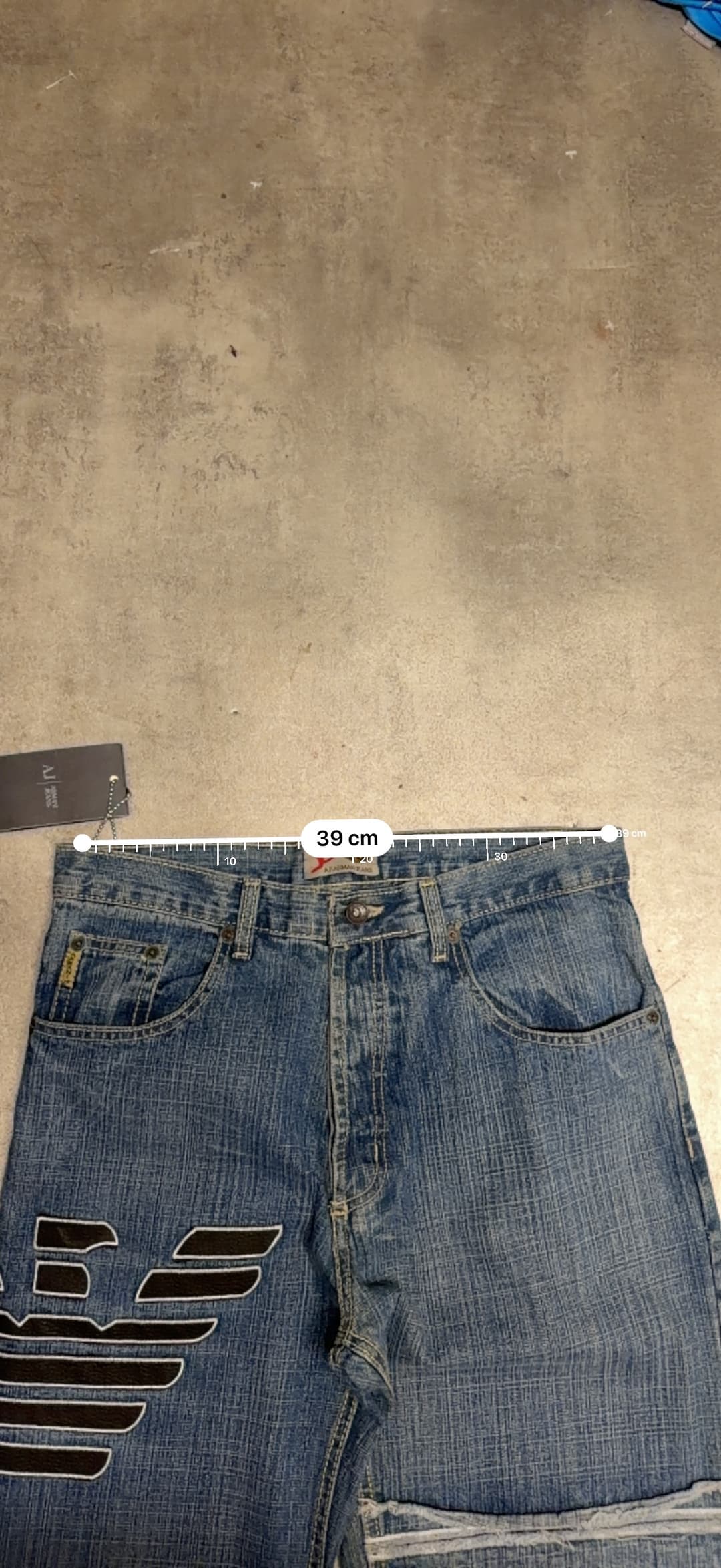 Armani Big Print Jeans Blue — 11