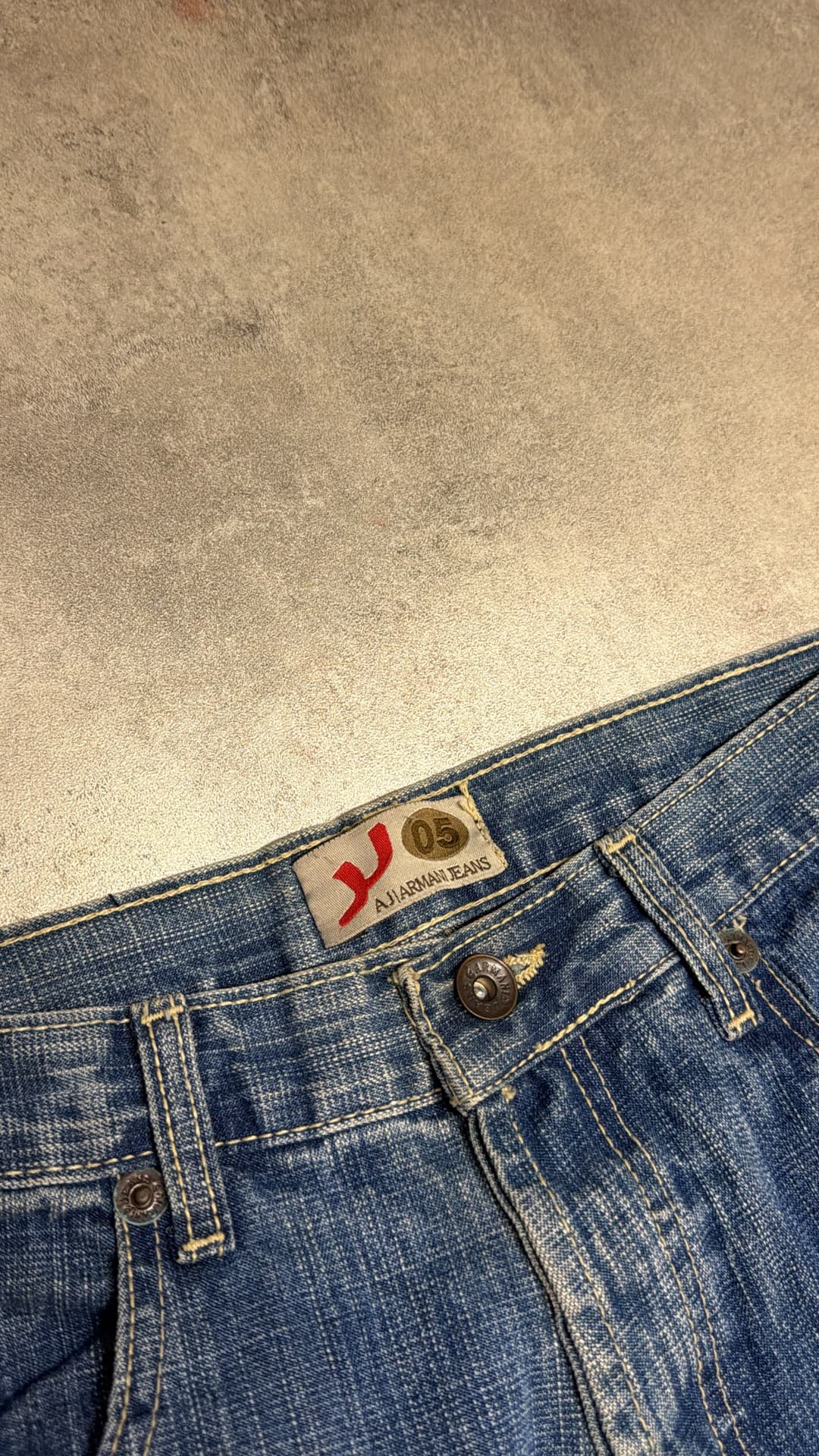 Armani Big Print Jeans Blue — 7