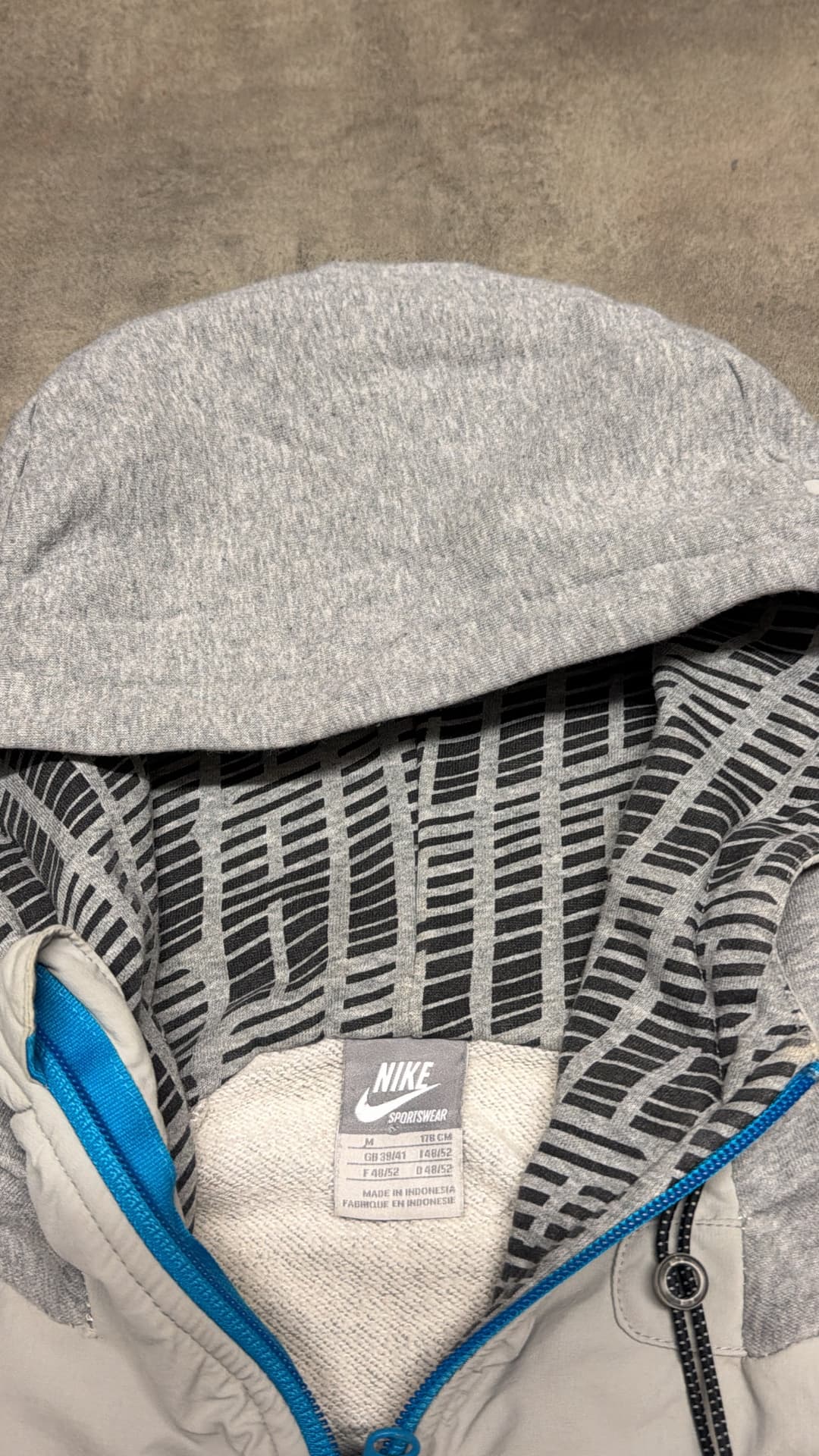 Nike Air Zip-Up Grey/Blue — 7