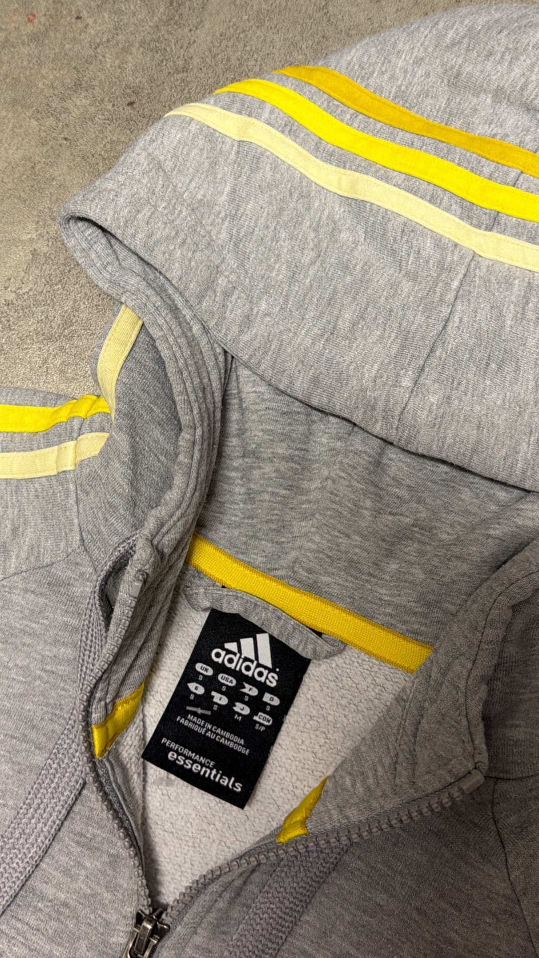 Adidas Zip-Up Grey/yellow — 3
