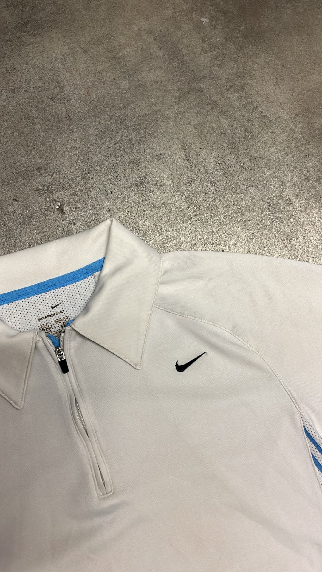 Nike Poloshirt White/Blue — 4