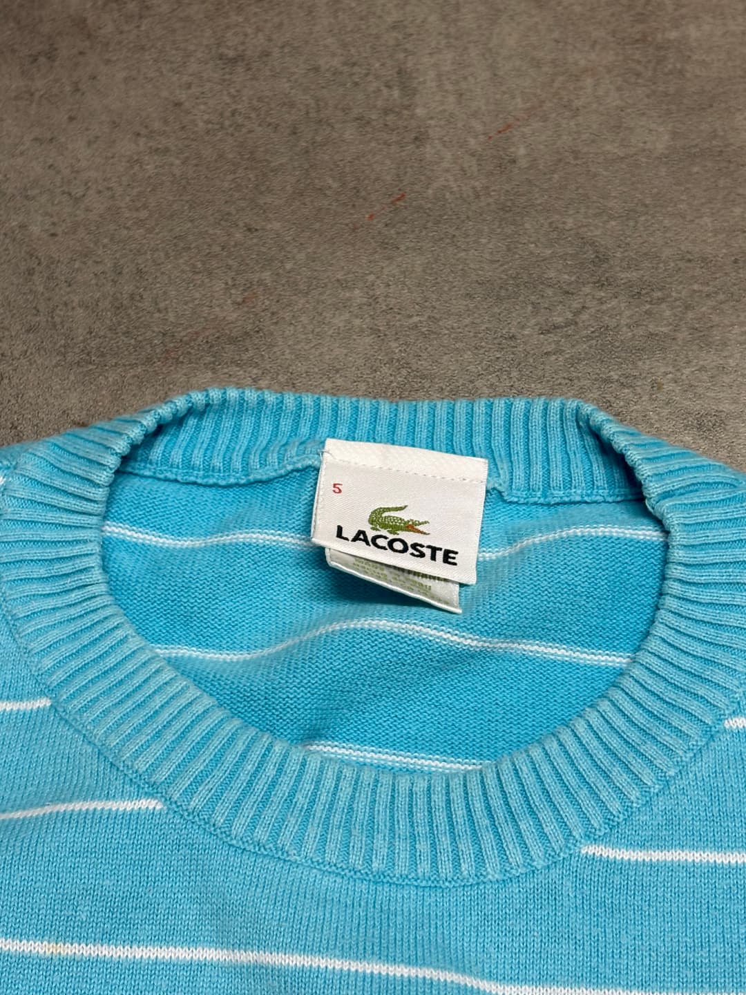 Lacoste Striped Sweater Turquoise — 3