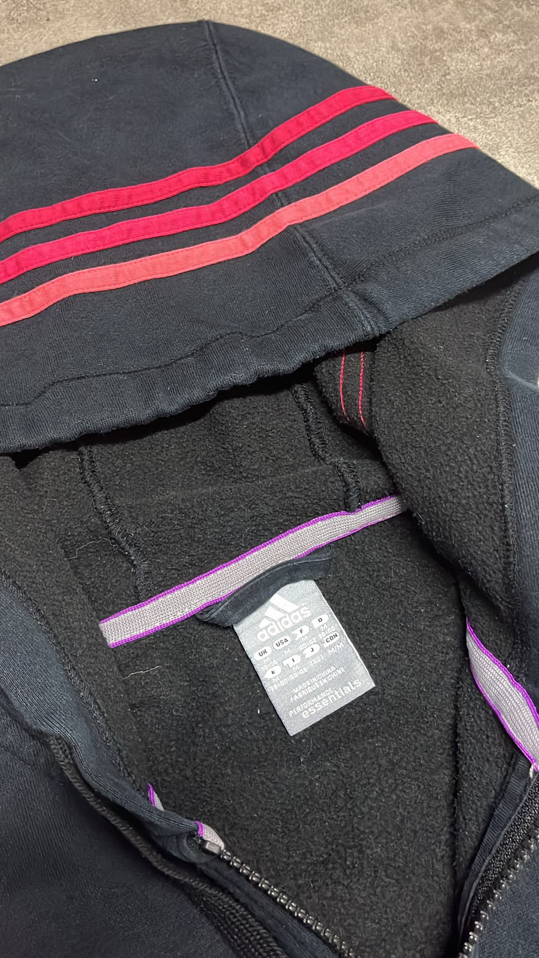 Adidas PE Zip-Up Noir/Rose — 5