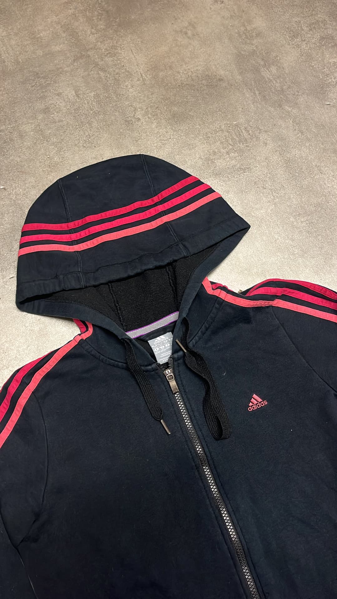 Adidas PE Zip-Up Noir/Rose — 3