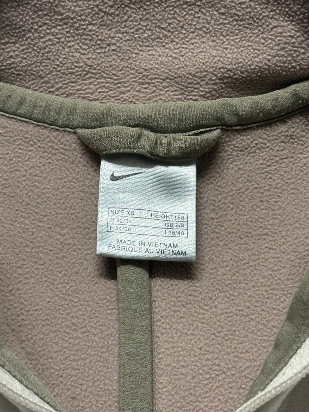 Nike Velour Zip W/O Hood Cream — 3