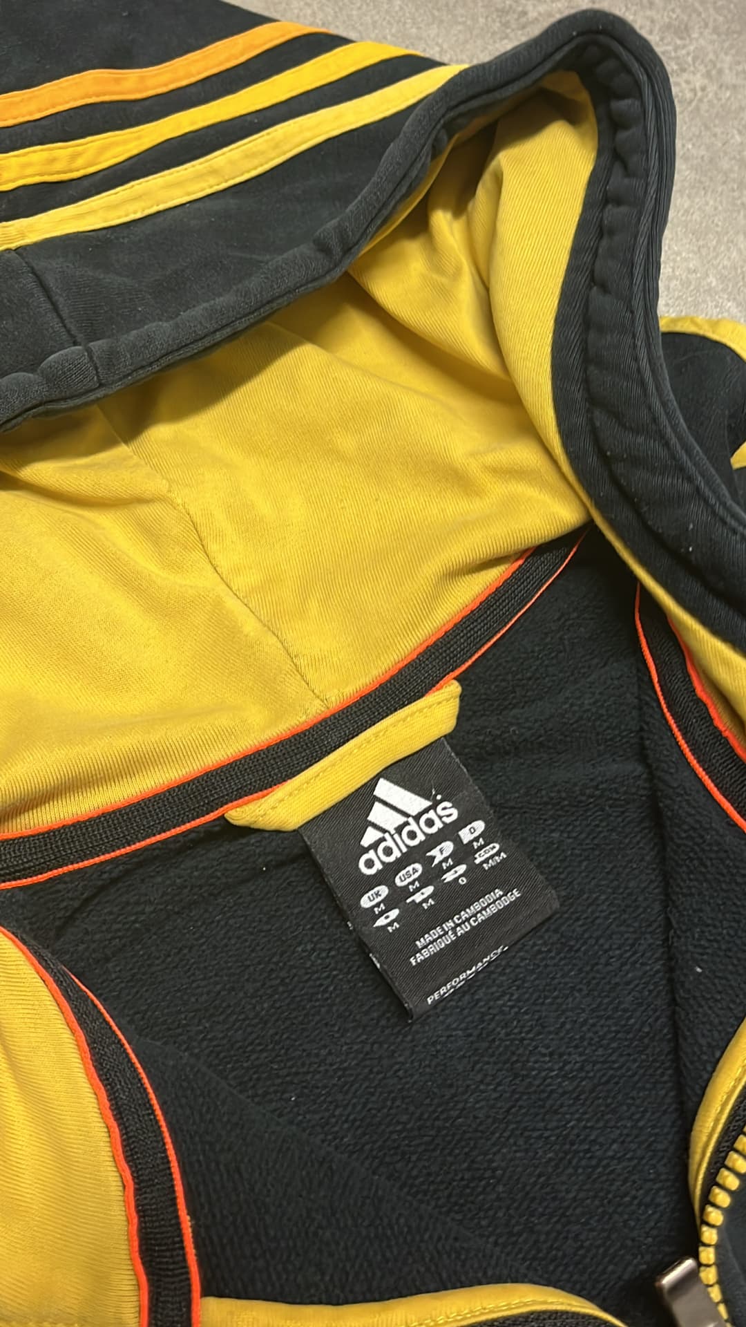 Adidas PE Zip-Up Black/Yellow — 4