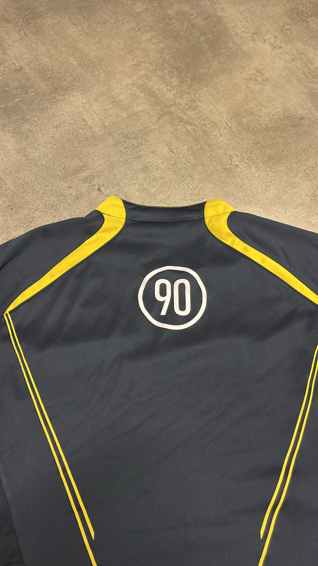 Nike T90 T-Shirt Navy/Yellow — 7