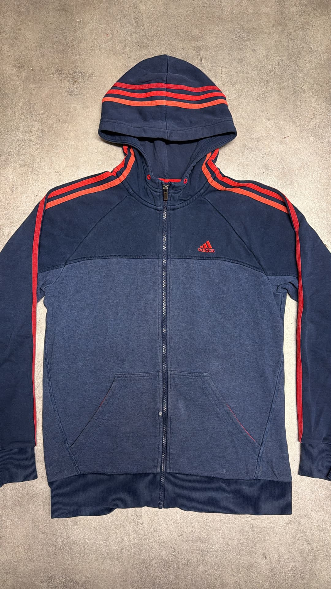 Adidas P-E Zip-Up Navy/Orange — 2