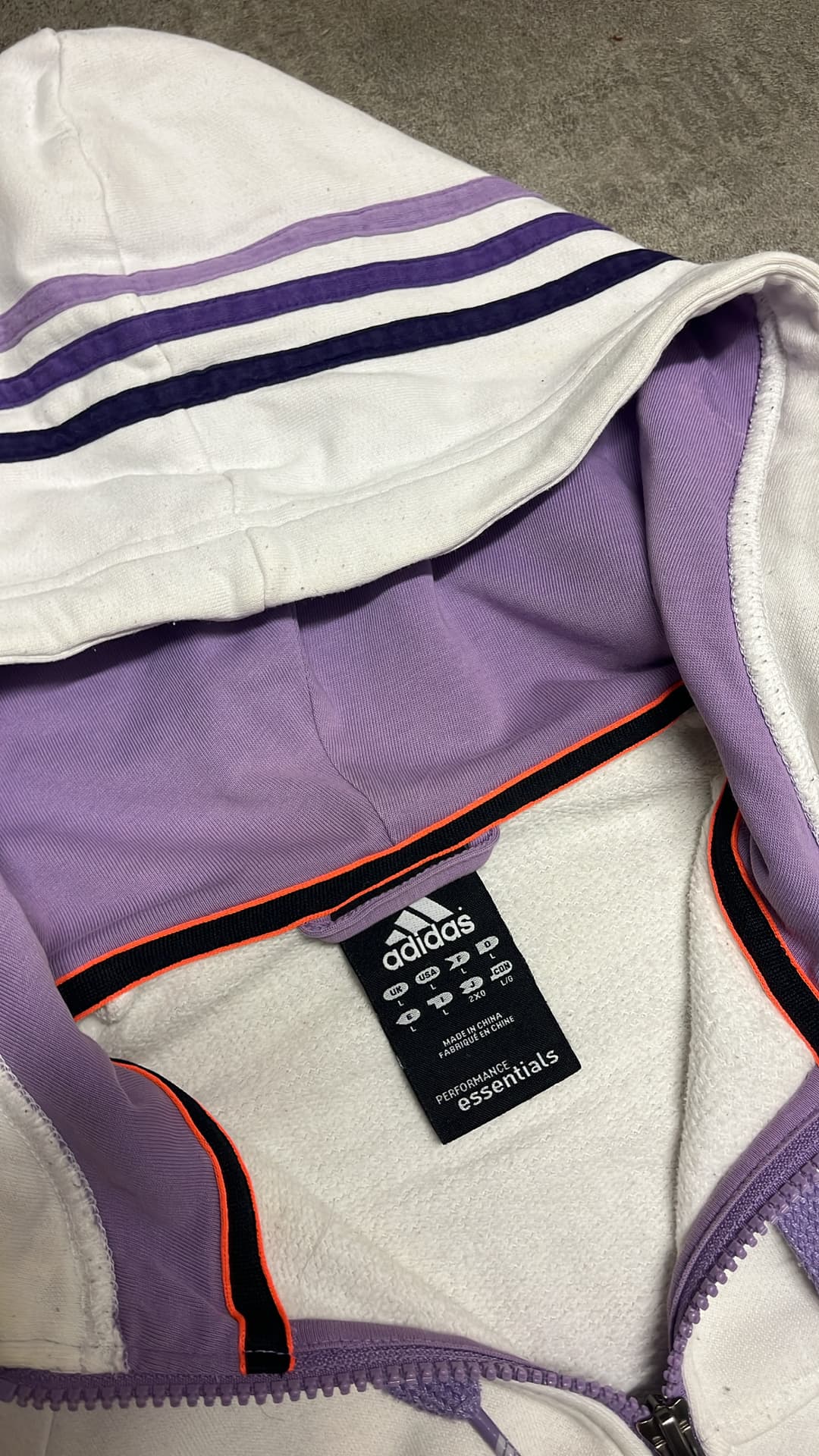 Adidas PE Zip-Up White/Violet — 5