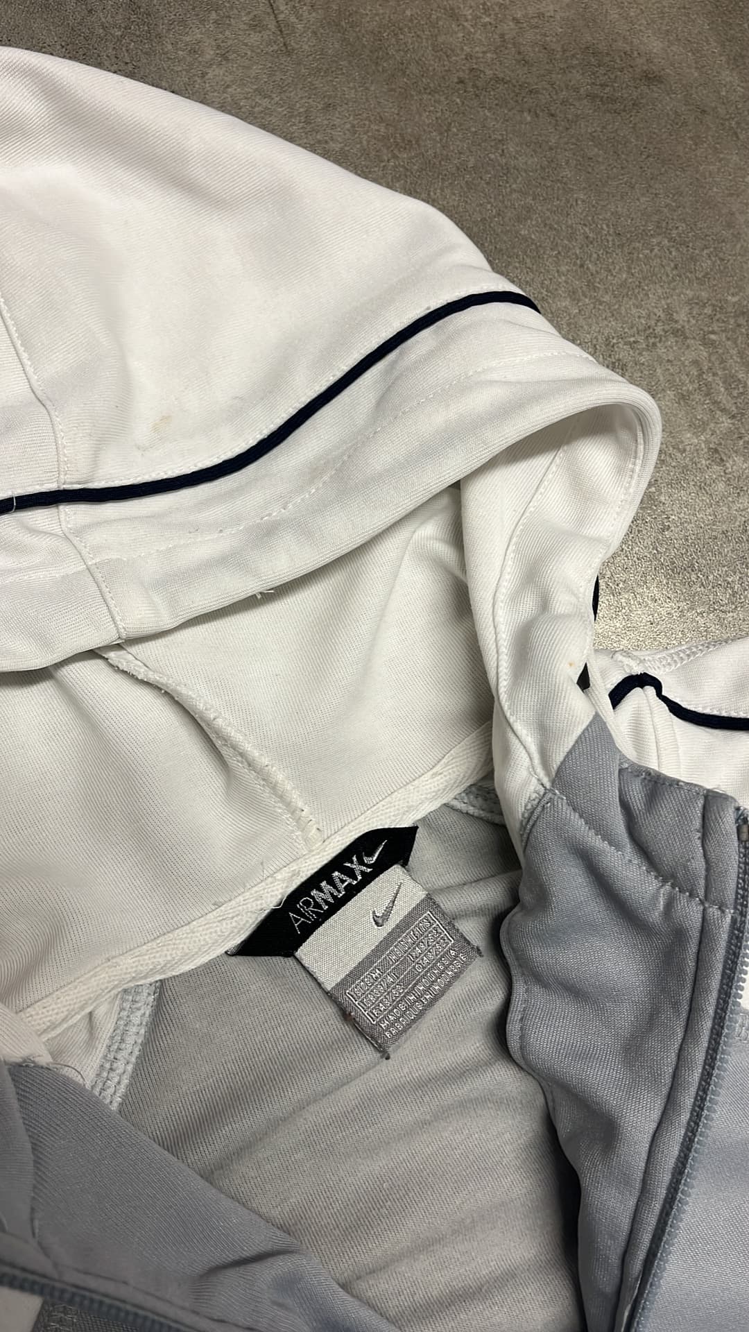 Nike Airmax Zip-Up White/Navy — 5