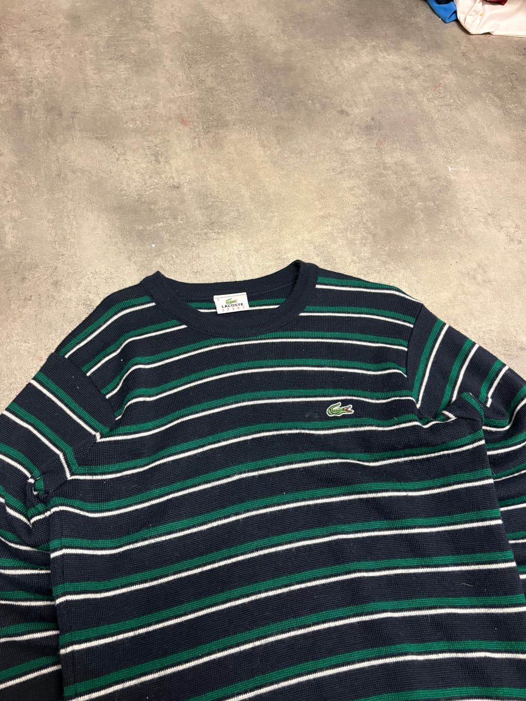 Lacoste Striped Sweater Navy/Green — 2