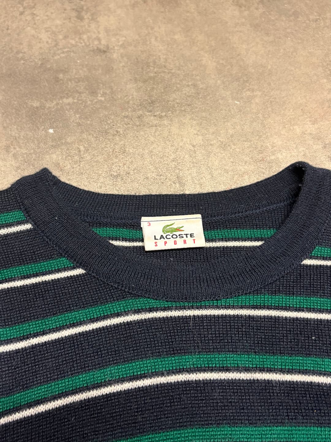 Lacoste Striped Sweater Navy/Green — 3