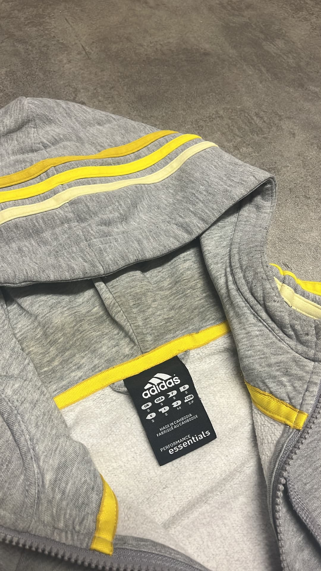 Adidas PE Zip-Up Grey/Yellow — 4
