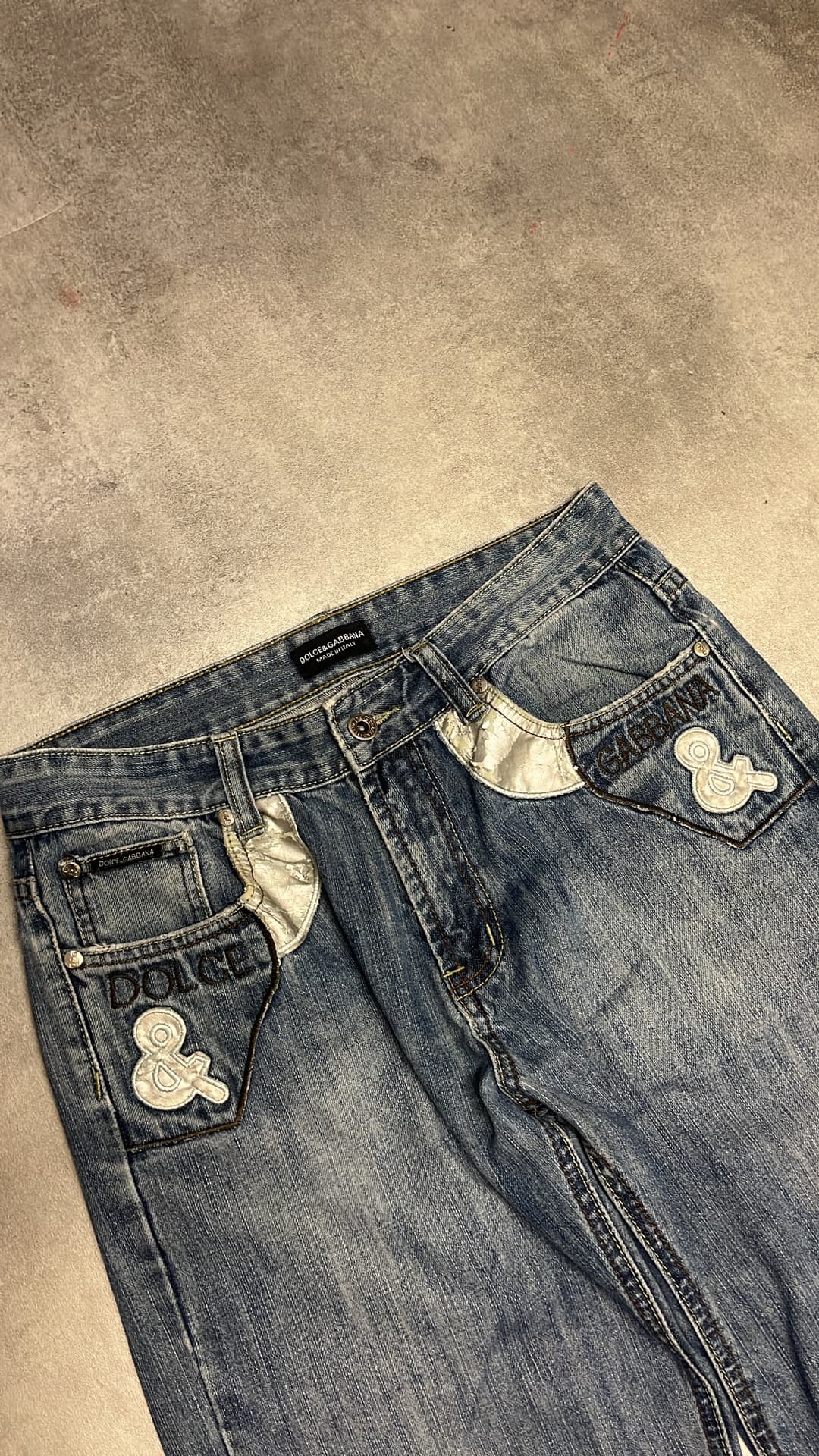 Dolce & Gabbana Big Print Jeans Blue — 4
