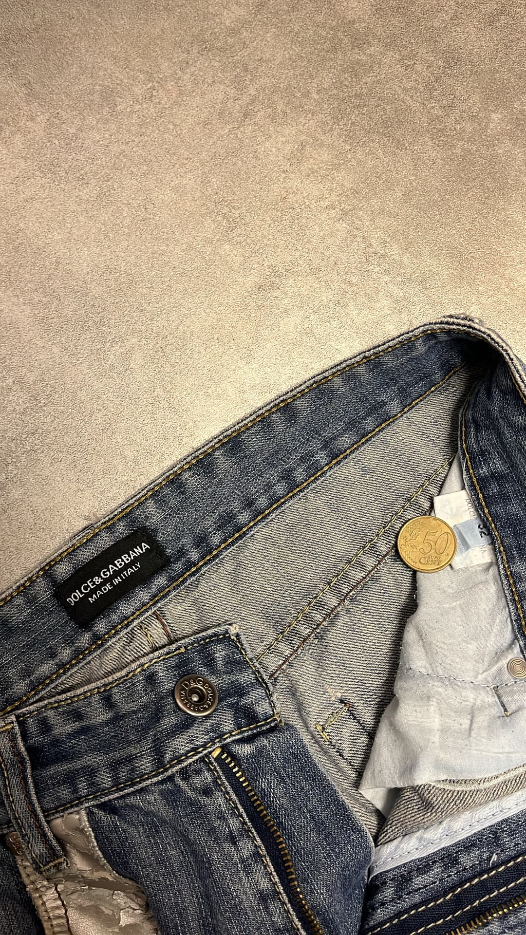Dolce & Gabbana Big Print Jeans Blue — 5