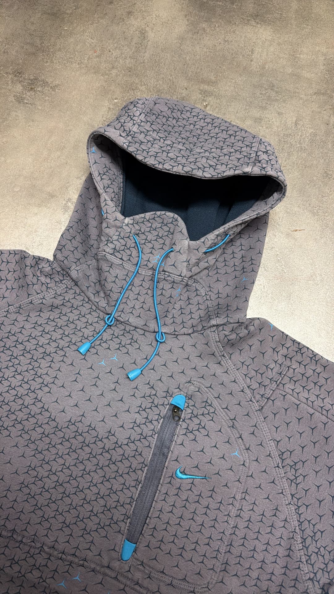 Nike Crowfeet Hoodie Grey/blue — 3