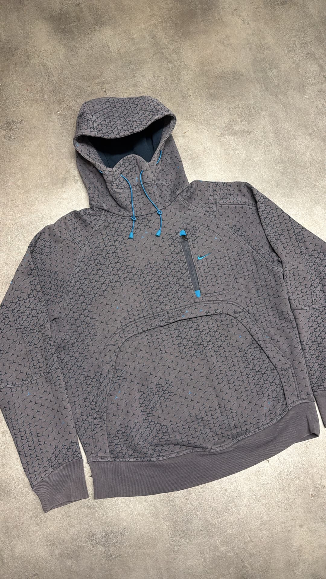 Nike Crowfeet Hoodie Grey/blue — 2