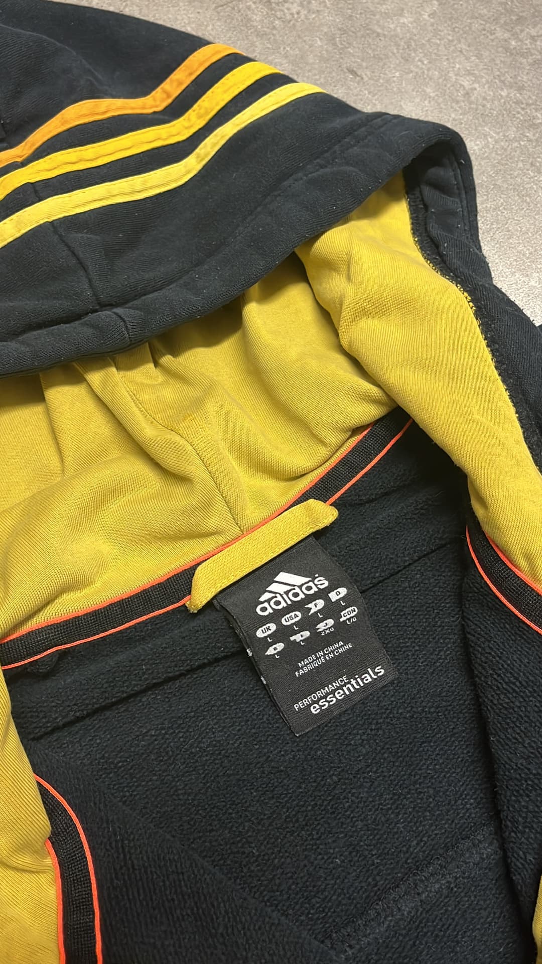 Adidas PE Zip-Up Black/Yellow — 5