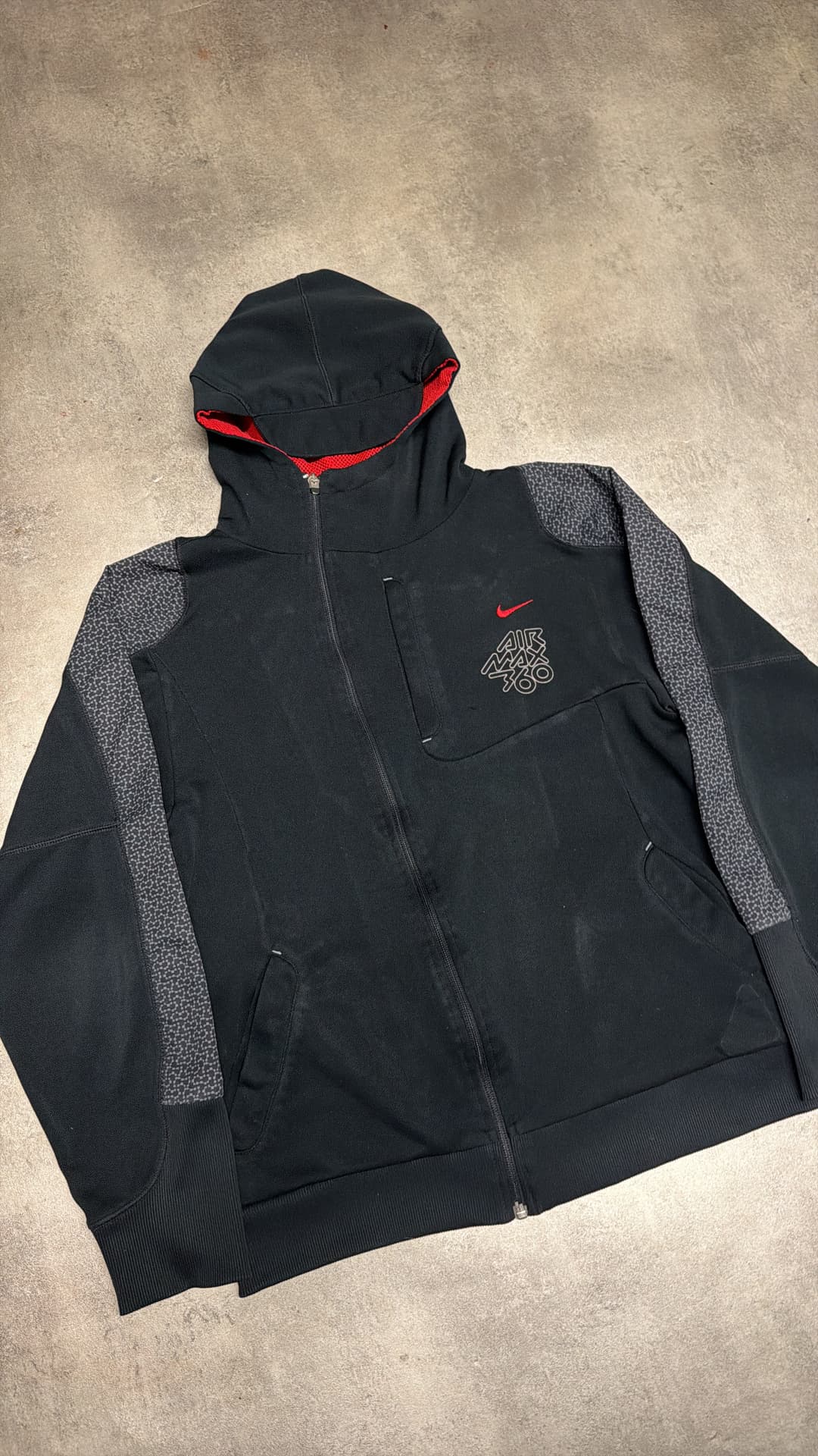 Nike Airmax 360 Zip-Up Black/Red — 2