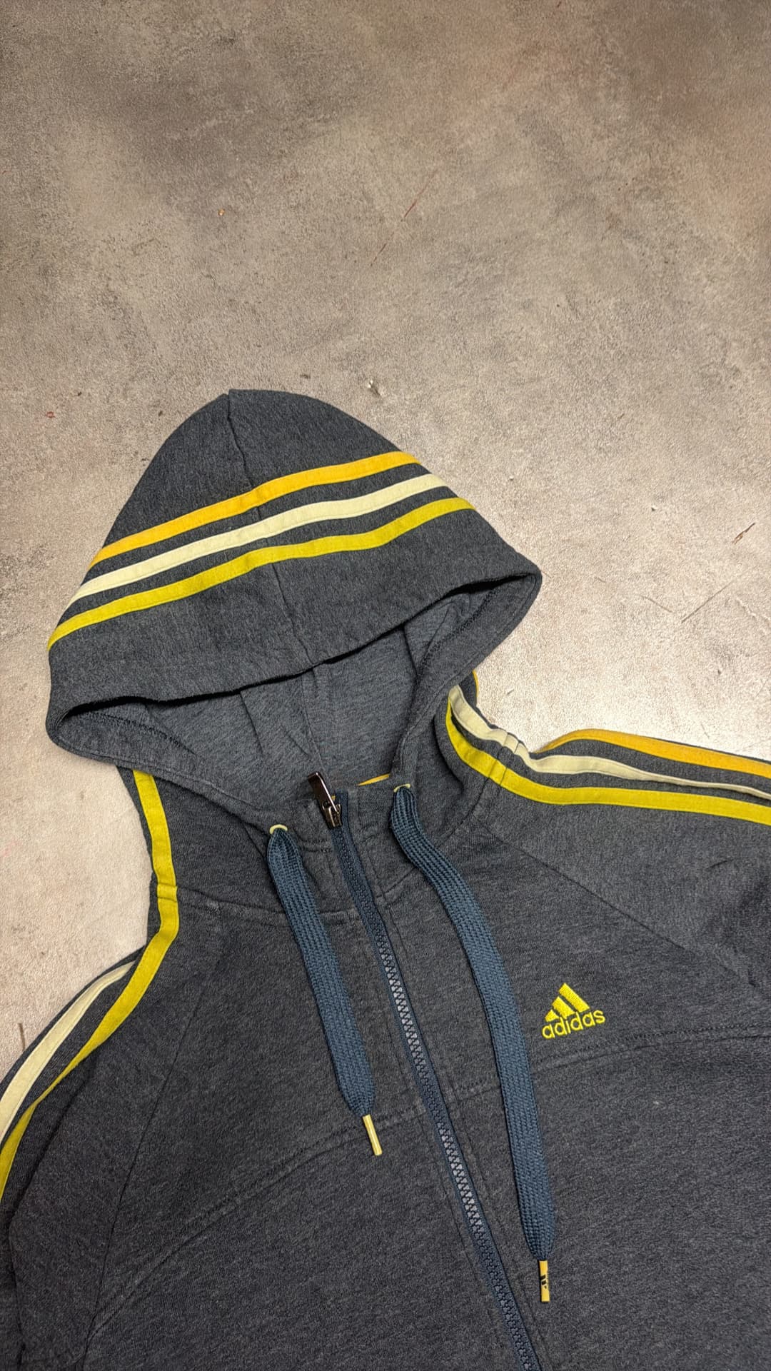 Adidas PE Zip-Up Dark-Grey/Yellow — 3