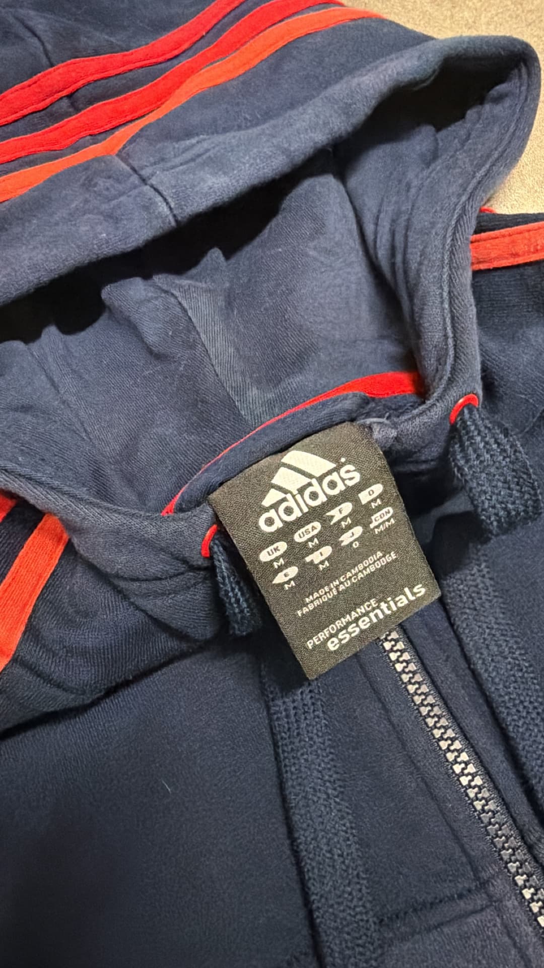 Adidas PE Zip-Up Navy/Red — 4