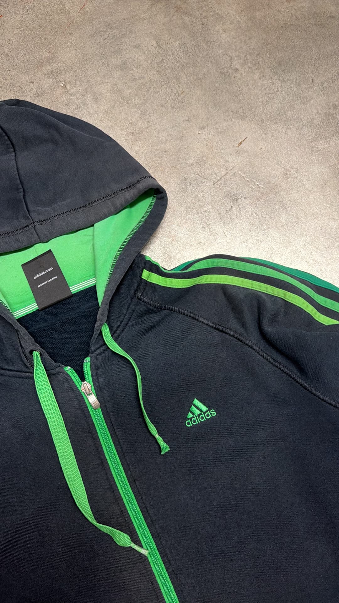 Adidas PE Zip-Up Black/Green — 3