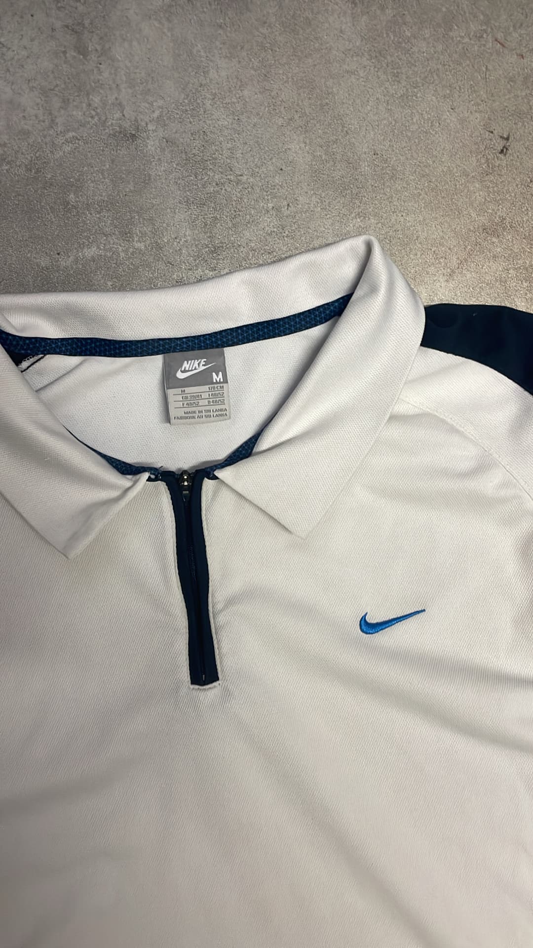 Nike Shox Poloshirt White/Blue — 3