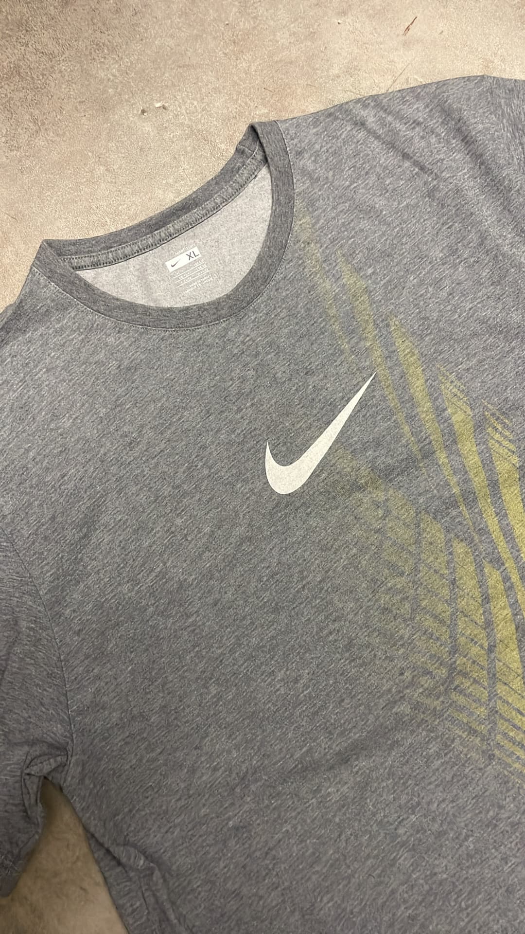Nike Training t-shirt Grey/Yellow — 4