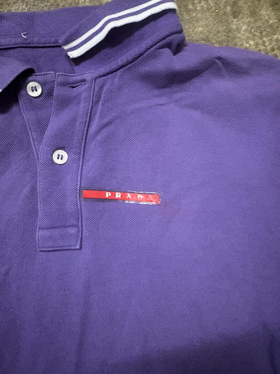 Prada Red Tab Poloshirt Purple — 2