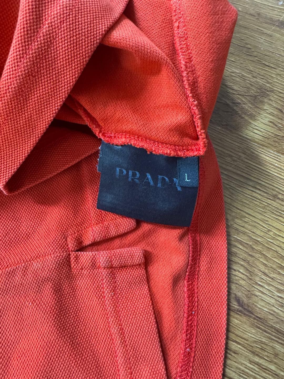 Prada Redtab Poloshirt Red — 2
