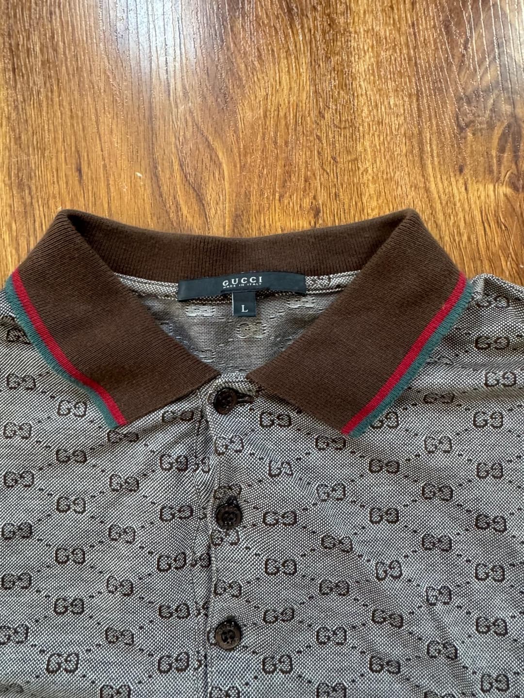 Gucci Monogram Poloshirt Beige — 2