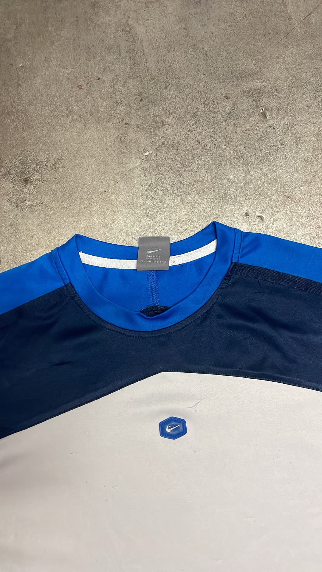 Nike Hex T-Shirt White/Navy — 3