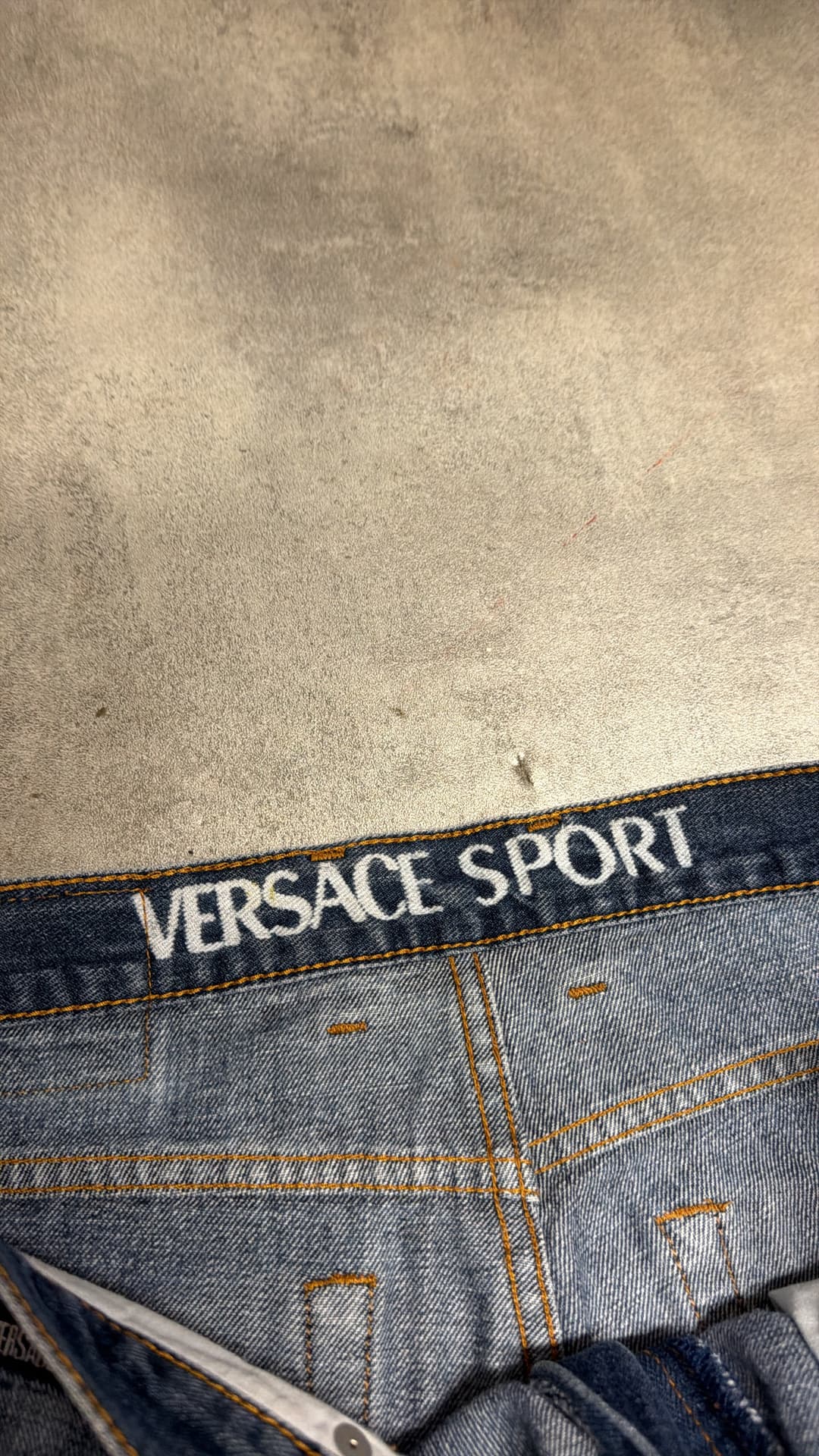 Versace Big Print Jeans Blue — 4