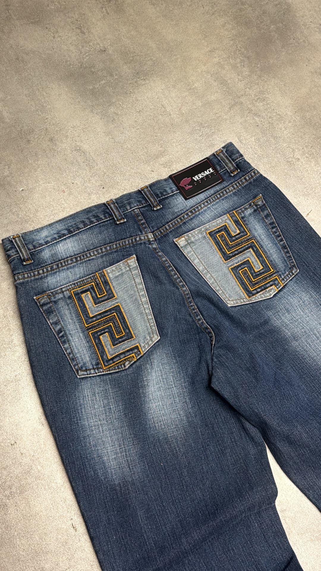Versace Big Print Jeans Blue — 7