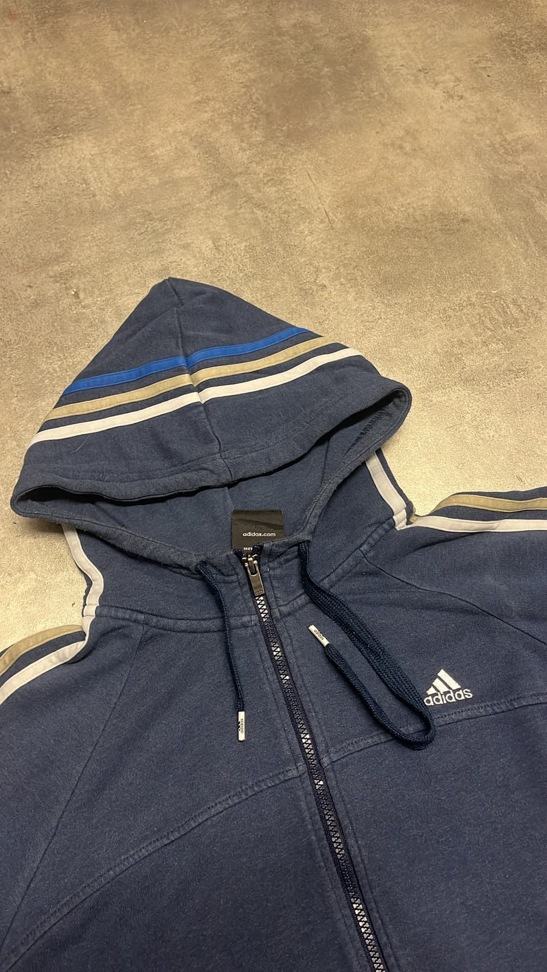 Adidas PE Zip-Up Navy/Blanc — 3
