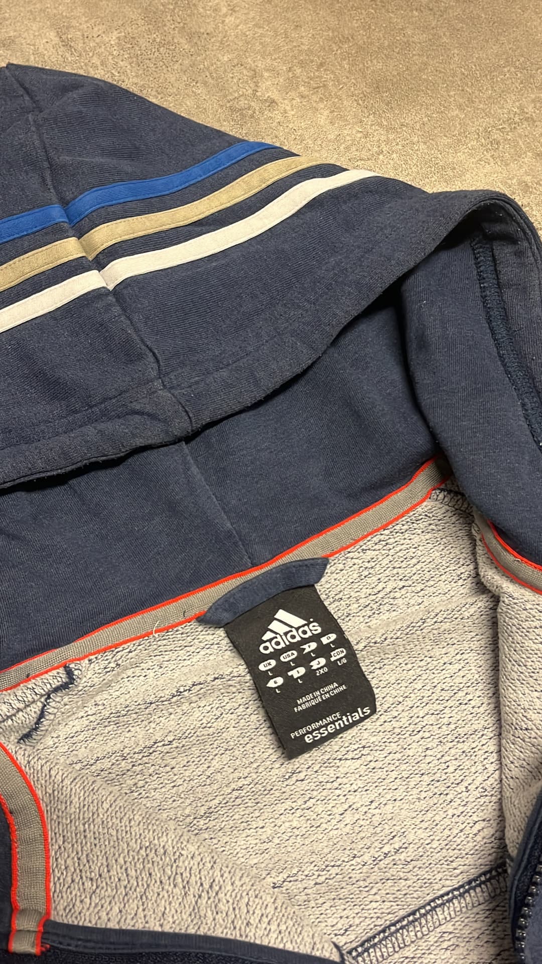 Adidas PE Zip-Up Navy/Blanc — 4
